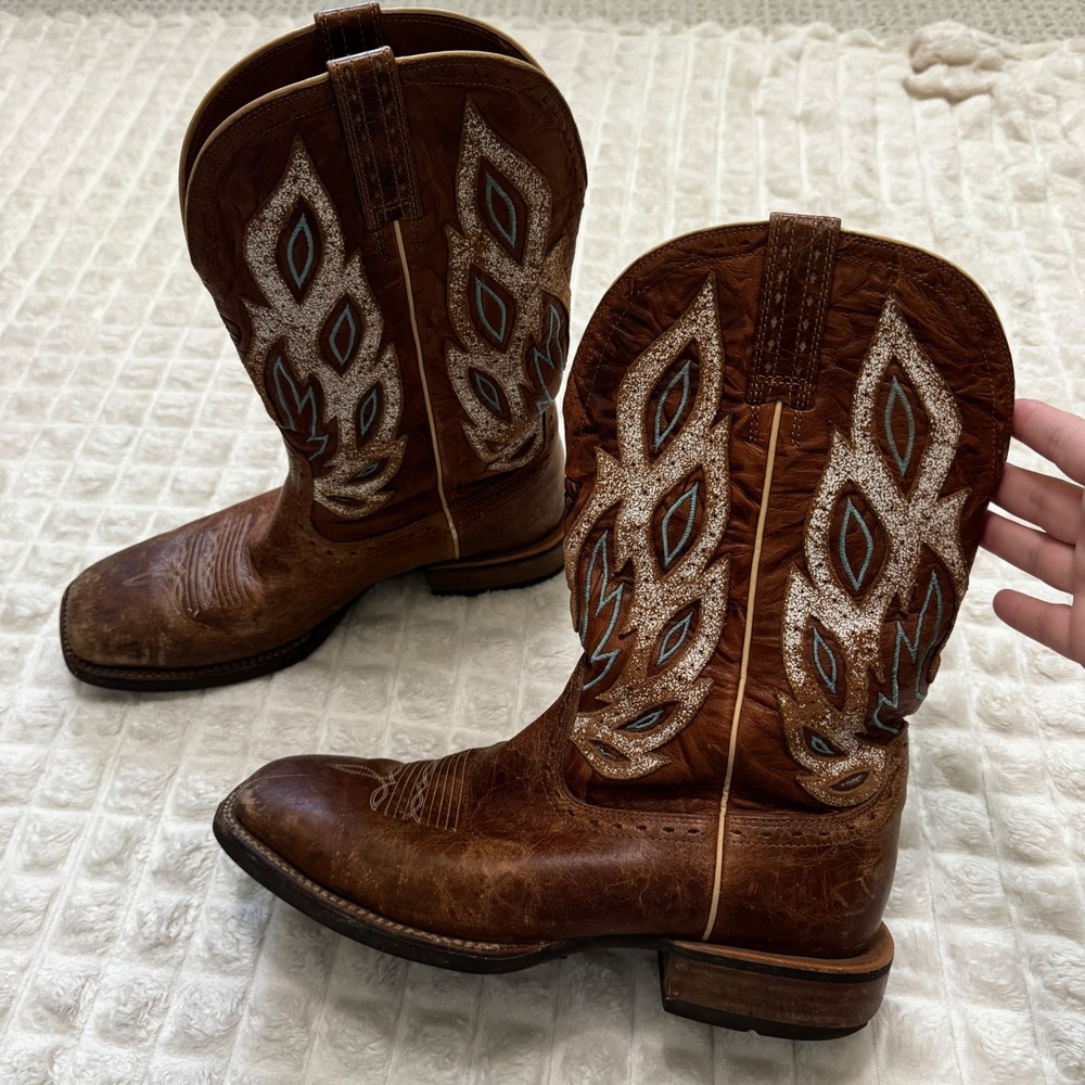 Ariat 10.5 D Nighthawk Cowboy Boots Brown Leather Workwear Rodeo Western